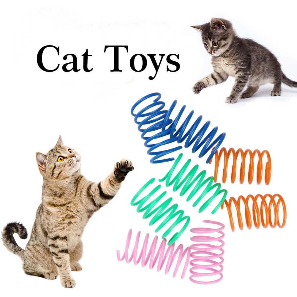 Cat Kittens Toys Plastic Coil Spiral HOTS-PTA009-6
