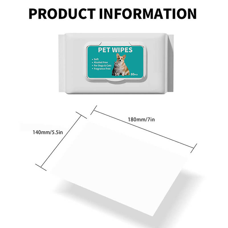 Pet Wipes for Dogs Cats Natural HOTS-PW003-57