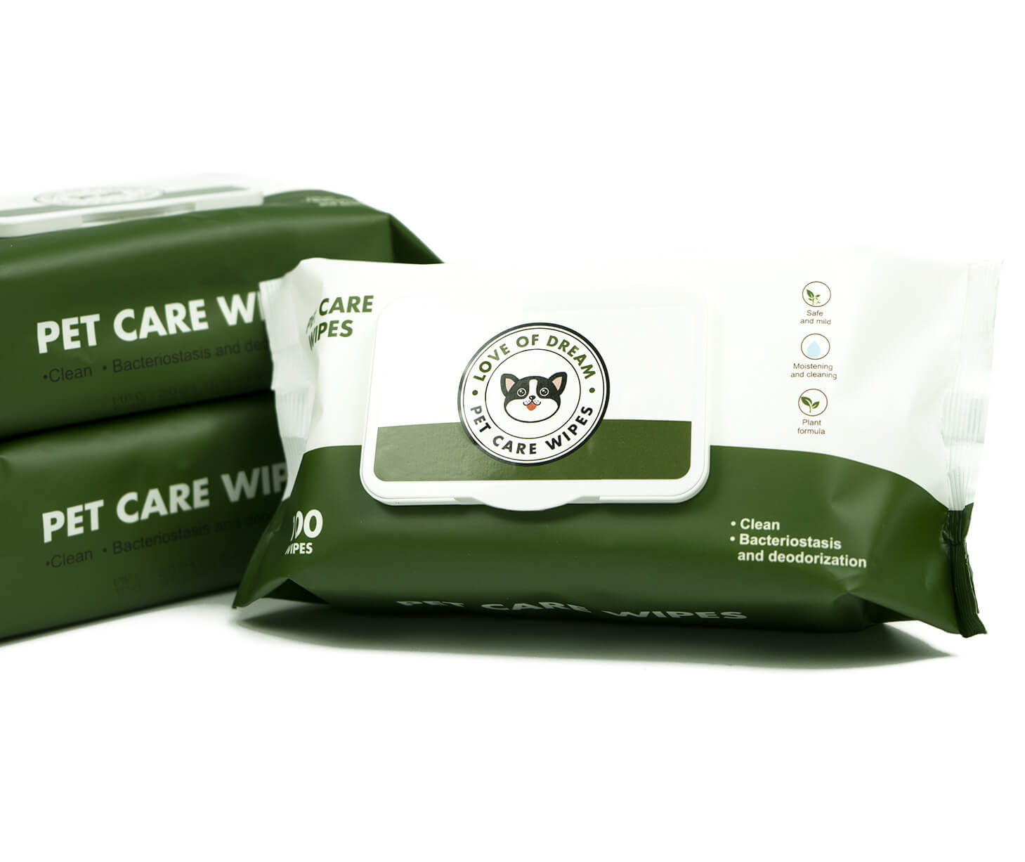 Pet Wipes for Dogs Cats Natural HOTS-PW005-63