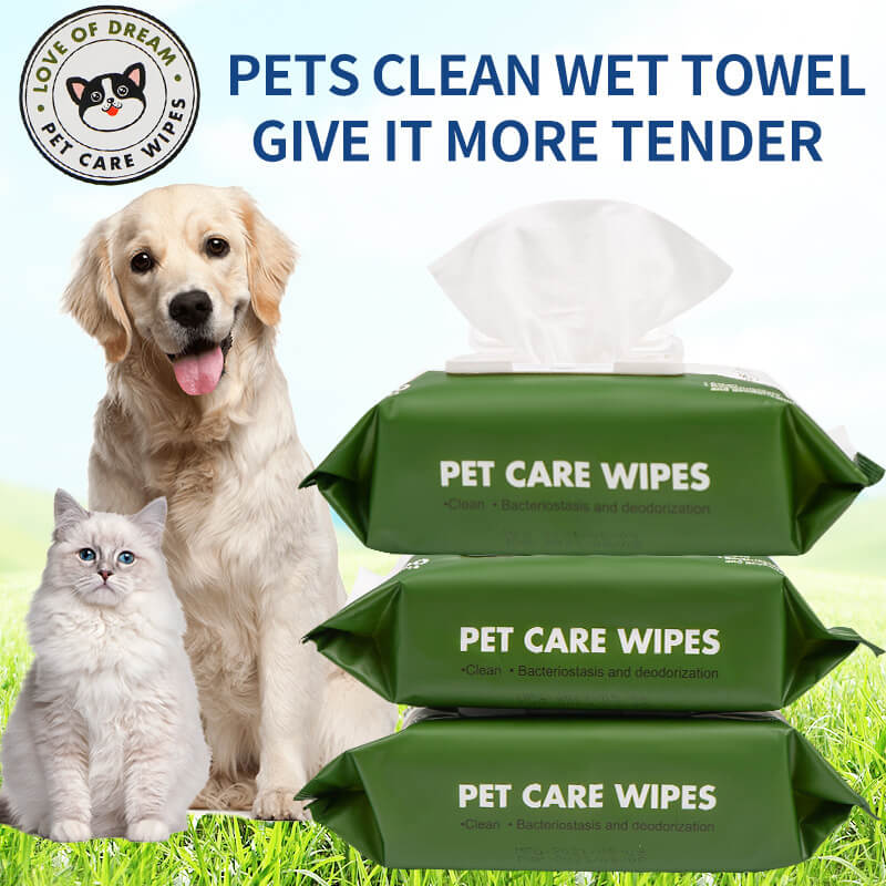 Pet Wipes for Dogs Cats Natural HOTS-PW005-64